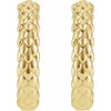 14K Yellow Gold 20.5 mm Polished Hoop Earrings - Elegant Design