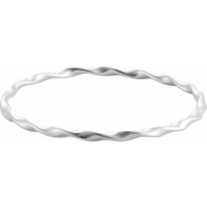14K Gold Twisted Bangle Bracelet - Options Available