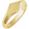 14K Yellow Gold Geometric Design Signet Ring – Modern Elegance