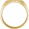 14K Yellow Gold Geometric Design Signet Ring – Modern Elegance