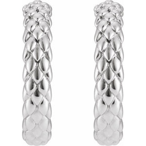 14K Yellow Gold 20.5 mm Polished Hoop Earrings - Elegant Design