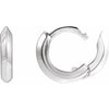 Platinum 10 mm Knife-Edge Hoop Earring - Modern Elegance