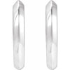 Platinum 10 mm Knife-Edge Hoop Earring - Modern Elegance