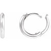 Platinum 10 mm Knife-Edge Hoop Earring - Modern Elegance