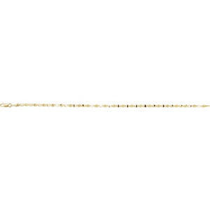 14K Yellow Gold 2.7 mm Polished Mirror Chain - Elegant 7 1/2