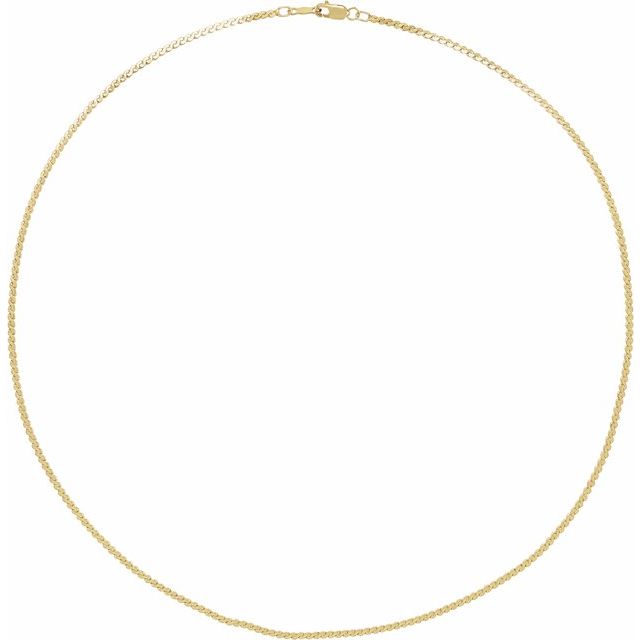 14K Yellow Gold 1.7 mm Serpentine 16" Necklace – Elegant Design