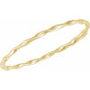 14K Yellow Gold 7x5 mm Twisted Bangle Bracelet - Elegant Design