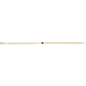 14K Yellow Gold, 7x5 mm Natural Diamond Link Bracelet - Elegant Design
