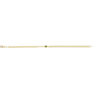 14K Yellow Gold, 7x5 mm Natural Diamond Link Bracelet - Elegant Design