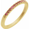 14K Yellow Gold Natural Pink Tourmaline Elegant Ring