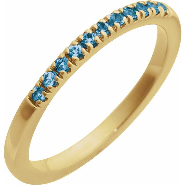Natural Gemstone Stackable Ring in 14K Gold, 10K Gold & Sterling Silver