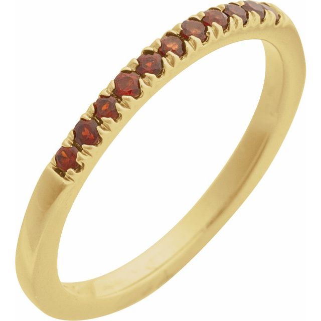 14K Rose Gold Natural Pink Tourmaline Stackable Ring