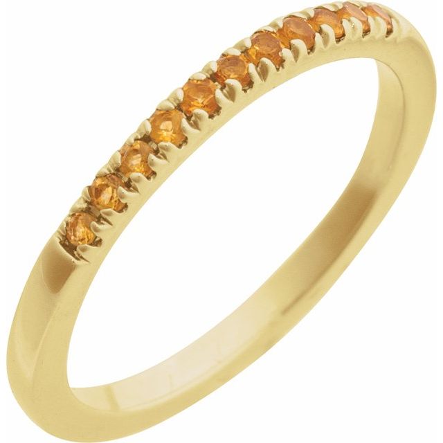 14K Rose Gold Natural Pink Tourmaline Stackable Ring
