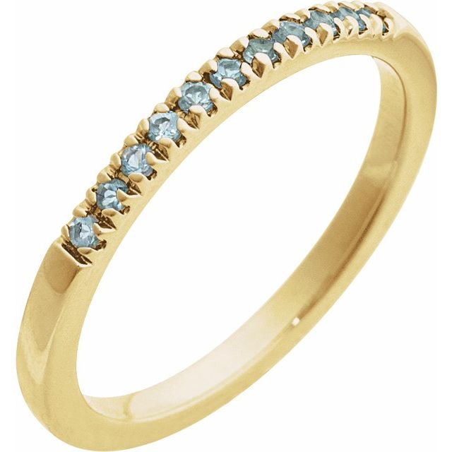 14K Rose Gold Natural Pink Tourmaline Stackable Ring