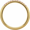 14K Yellow Gold Natural Pink Tourmaline Elegant Ring