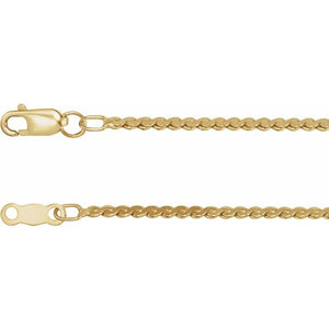 Serpentine Chain Necklace | 14K Gold & Silver | 7