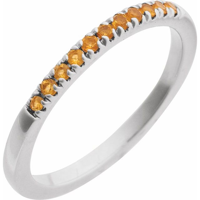 Natural Gemstone Stackable Ring in 14K Gold, 10K Gold & Sterling Silver