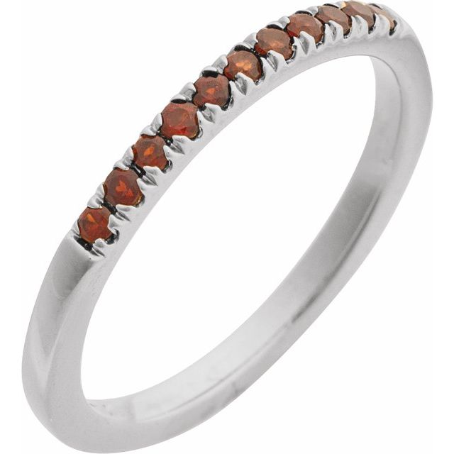 14K Rose Gold Natural Pink Tourmaline Stackable Ring