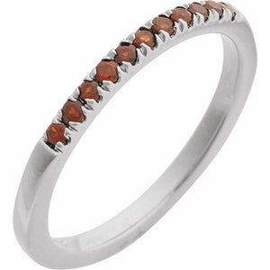 14K Rose Gold Natural Pink Tourmaline Stackable Ring