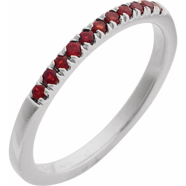 Natural Gemstone Stackable Ring in 14K Gold, 10K Gold & Sterling Silver