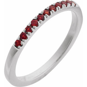 Natural Gemstone Stackable Ring in 14K Gold, 10K Gold & Sterling Silver