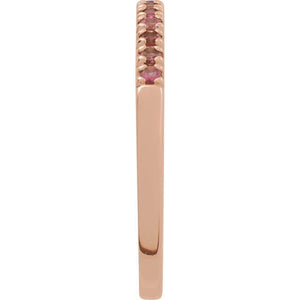 14K Yellow Gold Natural Pink Tourmaline Elegant Ring