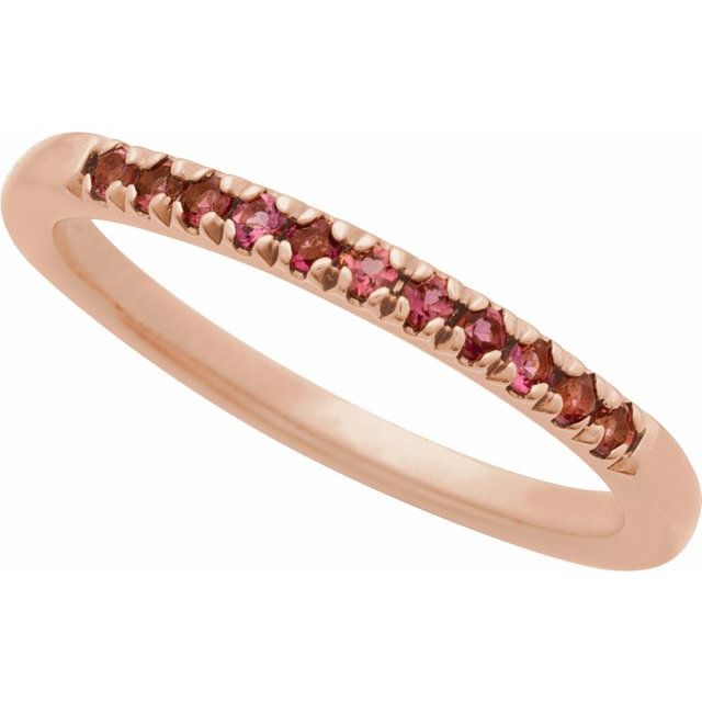 14K Yellow Gold Natural Pink Tourmaline Elegant Ring