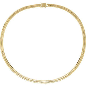 18K Yellow Gold 6.2 mm Diamond-Cut 20-Inch Curb Chain