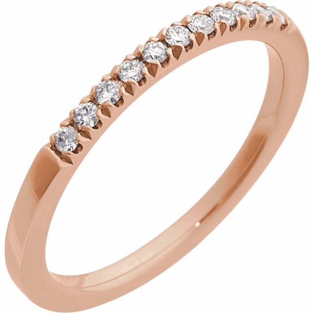 14K Rose Gold Natural Pink Tourmaline Stackable Ring
