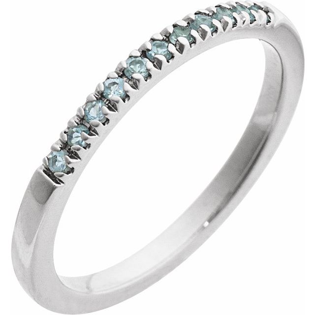 Natural Gemstone Stackable Ring in 14K Gold, 10K Gold & Sterling Silver