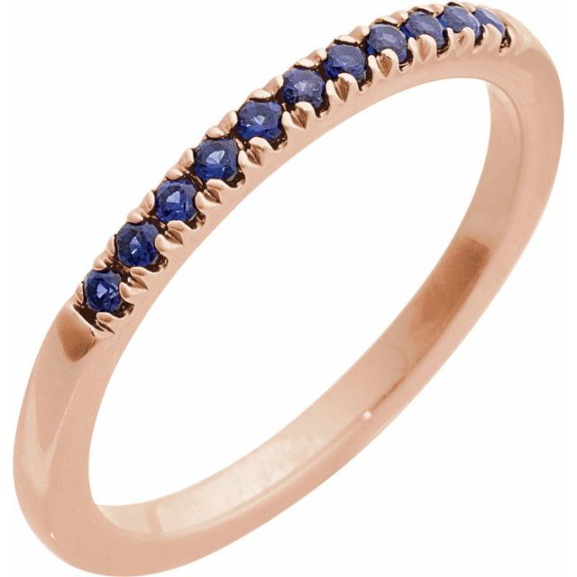 14K Rose Gold Natural Pink Tourmaline Stackable Ring