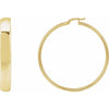 14K Yellow Gold 20 mm Polished Tube Hoop Earrings