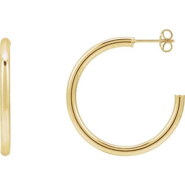 Hollow Open Tube Hoop Earrings