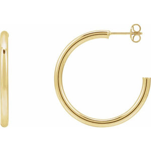 Hollow Open Tube Hoop Earrings