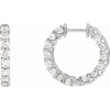 14K Yellow Gold 2.2 CTW Natural Diamond Inside-Outside Hoop Earrings