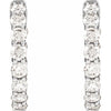 14K Yellow Gold 2.2 CTW Natural Diamond Inside-Outside Hoop Earrings