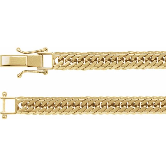 18K Yellow Gold 6.2 mm Diamond-Cut 20-Inch Curb Chain