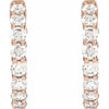 14K Yellow Gold 2.2 CTW Natural Diamond Inside-Outside Hoop Earrings