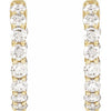 14K Yellow Gold 2.2 CTW Natural Diamond Inside-Outside Hoop Earrings