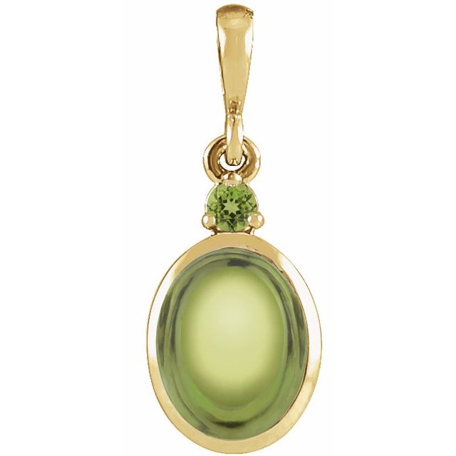 14K White Gold Natural Ethiopian Opal & Diamond Pendant - Bezel-Set