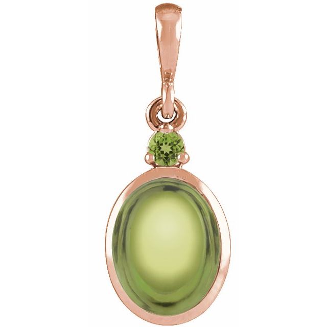 14K White Gold Natural Ethiopian Opal & Diamond Pendant - Bezel-Set