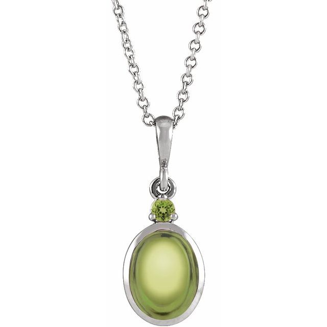 14K Gold Ethiopian Opal And Natural Diamond Bezel-Set Cabochon Pendant