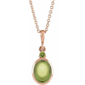 14K Gold Ethiopian Opal And Natural Diamond Bezel-Set Cabochon Pendant