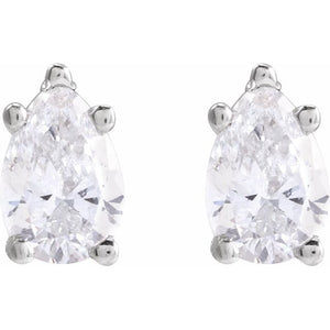 14K Yellow Gold 3/8 CTW Natural Diamond Tapered Earrings