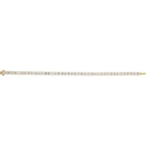 14K Yellow Gold, 7x5 mm 10 1/2 CTW Lab-Grown Diamond Line Bracelet