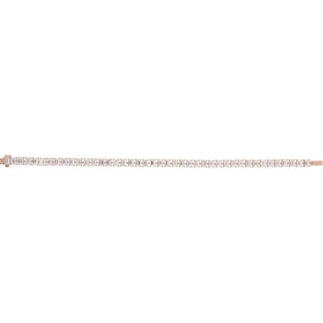 14K Yellow Gold, 7x5 mm 10 1/2 CTW Lab-Grown Diamond Line Bracelet