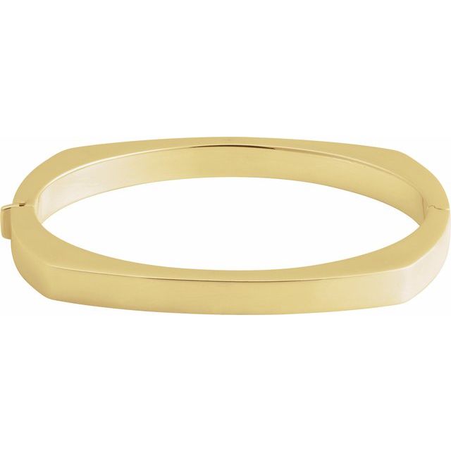 14K Gold Hinged Bangle Bracelet - Options Available