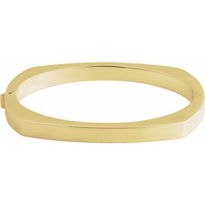 14K Gold Hinged Bangle Bracelet - Options Available