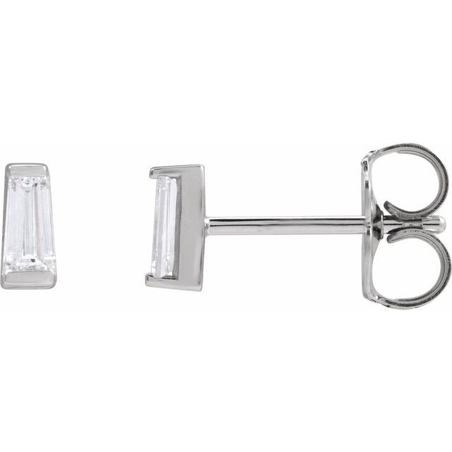 14K Gold Natural Diamond Channel-Set Earrings - Options Available