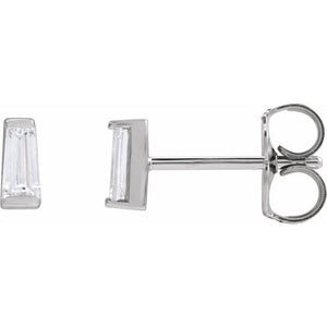 14K Gold Natural Diamond Channel-Set Earrings - Options Available